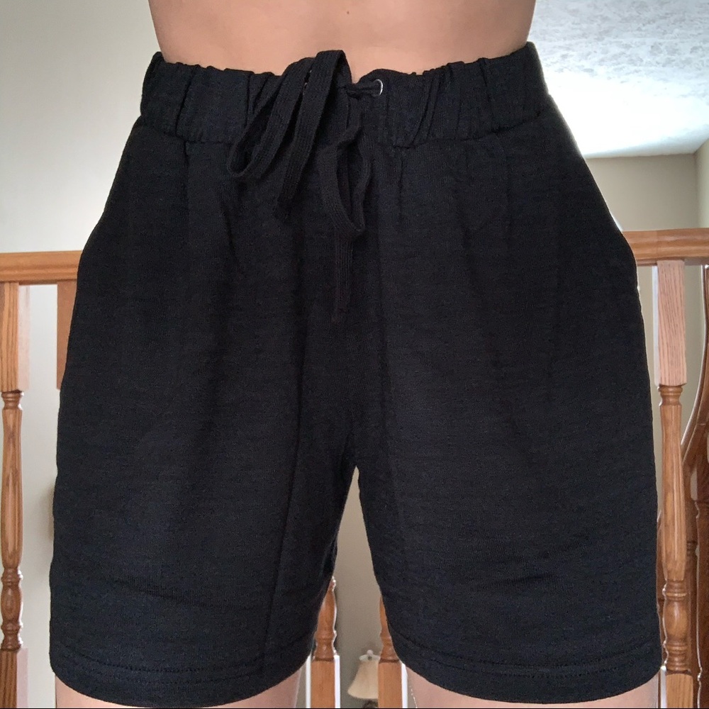 Black Cloth Shorts